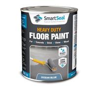 SmartSeal Heavy Duty Floor Paint - Ocean Blue, 2.5L - Hard-Wearing Garage Floor Paint with Anti-Slip Mid-Sheen Finish - also Ideal for Decking, Warehouse flooring, Brick, Concrete, Stone & Wood