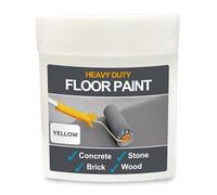 SmartSeal Heavy Duty Floor Paint - Yellow, 75ml Sample - Hard-Wearing Garage Floor Paint with Anti-Slip Mid-Sheen Finish - also Ideal for Decking, Warehouse flooring, Brick, Concrete, Stone & Wood