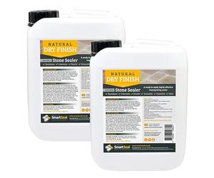 Smartseal Natural Stone Sealer - Dry Finish - Impregnating, Durable, Clear Sealer for Sandstone, Limestone, Granite, Travertine & Slate - Easy to Apply Indoor & Outdoor Use (2 x 5L)