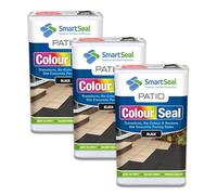 SmartSeal Patio ColourSeal - Black, 3 x 5L - Superior Patio Paint to Colour & Restore Old Concrete Paving Slabs. Easy to Apply Outdoor Floor Paint & Sealer for Concrete Paving & Flagstones