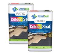 Smartseal Patio Colourseal, Dark Grey, Seal And Restore Concrete Paving Slabs, Concrete Paint For Patio, Concrete Sealer, 2 X 5L