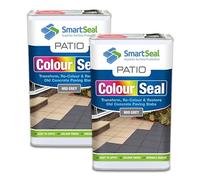 SmartSeal Patio ColourSeal - Mid Grey, 2 x 5L - Superior Patio Paint to Colour & Restore Old Concrete Paving Slabs. Easy to Apply Outdoor Floor Paint & Sealer for Concrete Paving & Flagstones