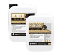 SmartSeal Render Sealer - 2 x 5L - Clear Render Sealer & Invisible Waterproof Sealant. Clear Waterproof Sealant Outdoor Suitable for All Types of Rendered Walls, Brickwork & Masonry