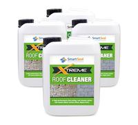 SmartSeal Roof Clean Xtreme - Powerful, Fast Acting Roof Cleaner - Concentrated Growth Killer For Roofs, Algae Remover For Concrete, Slate And Clay Roof Tiles - (4 x 5 Litre)