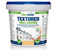SmartSeal Textured Wall Coating - Waterproof 15yrs+ Breathable & Flexible - 12 Colours - Brick Stone Concrete & Render (Soft Apricot, 5 Litre)