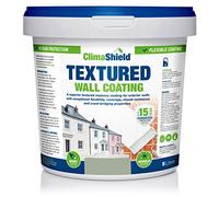 SmartSeal Textured Wall Coating - Waterproof 15yrs+ Breathable & Flexible - 12 Colours - Brick Stone Concrete & Render (Natural Olive, 5 Litre)