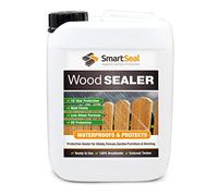 Smartseal Wood Sealer - Clear Waterproofing Treatment for External Timber - Protects Fences, Decking, Sheds & Garden Furniture - Easy Application by Brush, Roller or Sprayer (5 Litre)