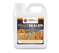 Smartseal Wood Sealer - Clear Waterproofing Treatment for External Timber - Protects Fences, Decking, Sheds & Garden Furniture - Easy Application by Brush, Roller or Sprayer (1 Litre)