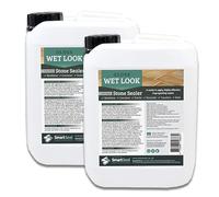 SmartSeal's Natural Stone Sealer - Wet Look Finish - Professional Grade, Easy To Apply - Durable Gloss Sealer for Sandstone, Limestone & Slate (2 x 5L)