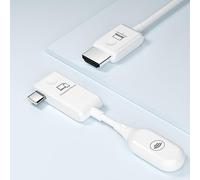 SmartSee Wireless USB C to HD Display Adapter Screen Mirror Cast Extend for iPhone 15 & USB C Equiped Phone Laptop HD Transmitter and Receiver | No Setup Real Plug n Play