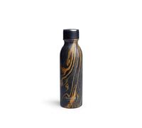 Smartshake Bohtal Double Insulated Marble Water Bottle - 600ml Stainless Steel Black Metal Water Bottle for Hot and Cold Drinks BPA-Free Black Drinks Bottle Thermal Vacuum Metal Drinking Flask