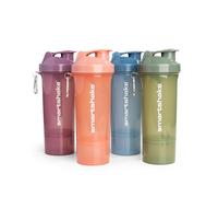 Smartshake Bouteille shaker protéinée Lot de 4-383 ml | Gobelets shaker protéinés | Shaker sans BPA (SLIM - Multicolore)