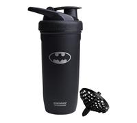 Smartshake Justice League Reforce Shaker Bottle 900ml, DC Comics Stainless Steel Protein Shaker Water Bottle, Leakproof Water Shaker Cup, Supplement Shaker for Sport & GYM, BPA-free, Batman Logo