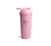 Smartshake Justice League Reforce Shaker Bottle 900ml, DC Comics Stainless Steel Protein Shaker Water Bottle, Leakproof Water Shaker Cup, Supplement Shaker for Sport & Gym, BPA-Free, Supergirl