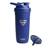 Smartshake Justice League Reforce Shaker Bottle 900ml, DC Comics Stainless Steel Protein Shaker Water Bottle, Leakproof Water Shaker Cup, Supplement Shaker for Sport & GYM, BPA-free, DC Superman