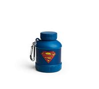 Smartshake Justice League Whey2Go Superman Protein Powder Storage Container 50g - BPA Free Shaker Bottle Funnel for Whey Protein Powder + Protein Shakes 110ml, DC Comics Superman Gifts for Men