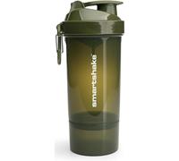 Smartshake Original 2GO One Protein Shaker Bottle 800 ml | Leakproof Gym Shaker Drink Bottle for Protein Shakes | BPA Free Protein Powder Shaker Cup for Men & Women | Army Green
