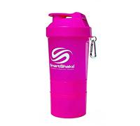 SmartShake Original Multi-Storage Shaker Bottle 600ml - Neon Pink