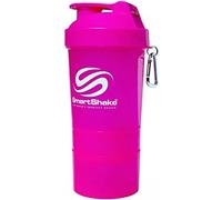 SmartShake Original Multi-Storage Shaker Bottle 600ml - Neon Pink