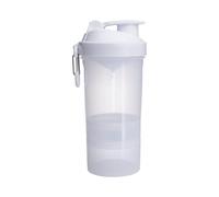 SmartShake Protein Shaker Original2GO + Container 600 ml (Pure White) – BPA free