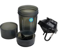 Smartshake Original 2Go Shaker Cup 600 ml Capacity with Storage - Protein Shake Bottles Gift Shaker Cup, Leakproof & Durable Shaker for Protein Shakes, BPA & DEHP Free, Gun Smoke Black
