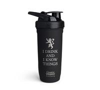 Smartshake Reforce Stainless Steel Game Of Thrones I Know Things, Shaker Bottle (900 ML /30oz) | Lightweight Resistance Sports Shaker Bottle with a Soft Lid | Leakproof, BPA Free & DEHP Free