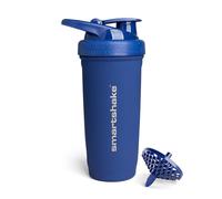 Smartshake Reforce Stainless Steel Protein Shaker Bottle - Non Insulated Unisex Gym Bottle | Metal Shaker Bottles - 900 ml | 30 oz - Leakproof Screw-On Lid - DEHP & BPA Free (Navy Blue)