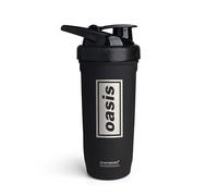 Smartshake Rockband Reforce Stainless Steel Protein Shaker Bottle 900 ml | 30 fl oz - Leakproof Screw-on Lid - BPA Free - Not Insulated - Unisex - Oasis Logo on Bottle