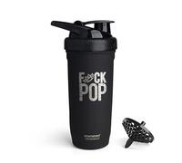 Smartshake Rockband Reforce Stainless Steel Protein Shaker Bottle 900 ml | 30 oz - Leakproof Screw-on Lid - BPA Free - Non Insulated - Unisex - Five Finger Death Punch, FP Logo on Bottle