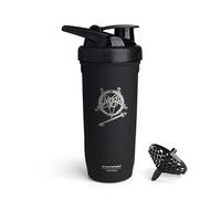 Smartshake Rockband Reforce Stainless Steel Protein Shaker Bottle - Non Insulated Gym Shaker Bottles - 900 ml | 30 oz - Leakproof Screw-on Lid - BPA Free | Slayer, South of Heaven Logo