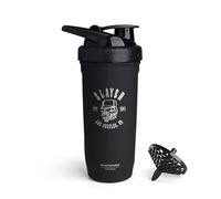 Smartshake Rockband Reforce Stainless Steel Protein Shaker Bottle - Non Insulated Gym Shaker Bottles - 900 ml | 30 oz - Leakproof Screw-on Lid - BPA Free | Slayer, Los Angeles Logo