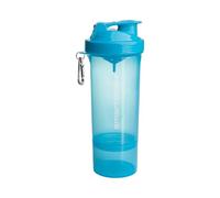 Smartshake Slim Protein Shaker Bottle With Storage 400ml to 500ml Leakproof BPA Free Small Protein Shake Bottles Smart Shaker Cup for Women + Men Pure White