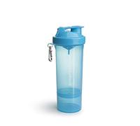 Smartshake Slim Protein Shaker Bottle With Storage 400ml to 500ml Leakproof BPA Free Small Protein Shake Bottles Smart Shaker Cup for Women + Men Pure White