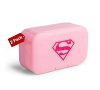 SmartShake Pill Box Organizer Supergirl – 7-Day Portable, BPA & Phthalate Free (Pack of 2)