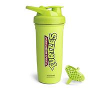 smartshake TMNT Reforce Stainless Steel Protein Shaker Bottle 900 ml | 30 oz - Leakproof Screw-on Lid - BPA Free - Unisex - Light Green