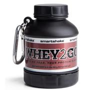 Smartshake Whey2Go Black Protein Powder Storage Container 50g - BPA Free Shaker Bottle Funnel for Whey Protein Powder + Protein Shakes 110ml, DC Comics Batman Gifts for Men (Black)