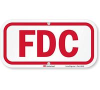 SmartSign "FDC" Sign | 6" x 12" 3M Engineer Grade Reflective Aluminum