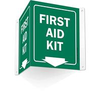 SmartSign "First Aid Kit" Projecting Sign | 5" x 6" Acrylic