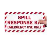 SmartSign-LB-1515-PL "Spill Response Kit - Emergency Use Only" Sign | 5" x 10" Plastic