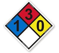 SmartSign NFPA 704 - Ratings (1,3,0) Label | 13.8" Tall (Tip-to-Tip) Diamond Laminated Vinyl, Pack of 5