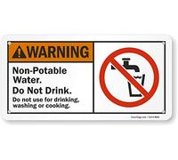 SmartSign"Non-Potable Water, Do Not Drink" Sign | 5" x 10" Aluminum