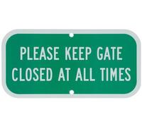 SmartSign "Please Keep Gate Closed At All Times" Sign | 6" x 12" 3M Engineer Grade Reflective Aluminum