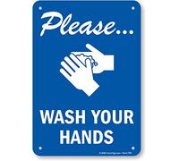 SmartSign "Please Wash Your Hands" Sign | 7" x 10" Plastic