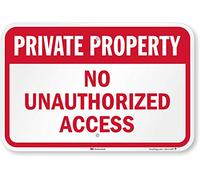 SmartSign "Private Property - No Unauthorized Access" Sign | 12" x 18" 3M Diamond Grade Reflective Aluminum