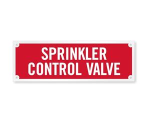 SmartSign"Sprinkler Control Valve" Tag | 2" x 6" 3M Engineer Grade Reflective