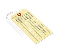 SmartSign Toe Identification Tag for Coroner and Funeral, 5.25" x 2.625" Durable Manila Cardstock with Reinforced Hole, Pre-Strung - Pack of 100 Tags