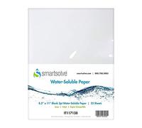 SmartSolve Water Soluble Paper, 3pt - White 8.5’’x11’’ Biodegradable Craft Paper, Printer Paper and Drawing Paper, Environmentally Friendly Printing Paper that Dissolves in Water (25 Sheets)