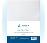 SmartSolve Water Soluble Paper, 3pt - White 8.5’’x11’’ Biodegradable Craft Paper, Printer Paper and Drawing Paper, Environmentally Friendly Printing Paper that Dissolves in Water (25 Sheets)