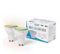 SMARTSPEC Smart Bulb, Smart WiFi LED Light. Works with Amazon Alexa, Google Home, Apple Home. Colour Changeable. Multicolour Smart Light Bulb ACK Matter GU10