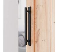 SMARTSTANDARD 12" Antique Rustic Handmade Barn Door Handle Black Flush Long Base Handle Pull for Gate Door Cabinet
